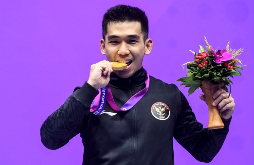 Giành vàng tại ASIAD 19, VĐV Indonesia được đích thân Bộ trưởng hỏi thăm