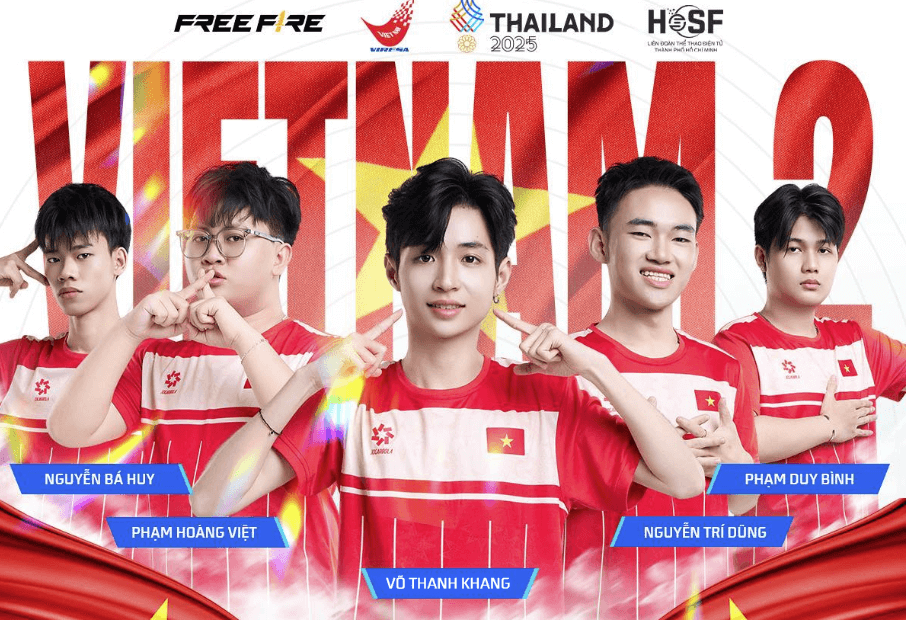 Đội hình tuyển Free Fire Việt Nam dự Sea Games 33