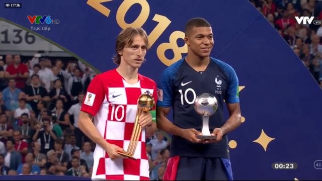 Mbappe - Modric nhận giải thưởng cá nhân quan trọng tại World Cup 2018