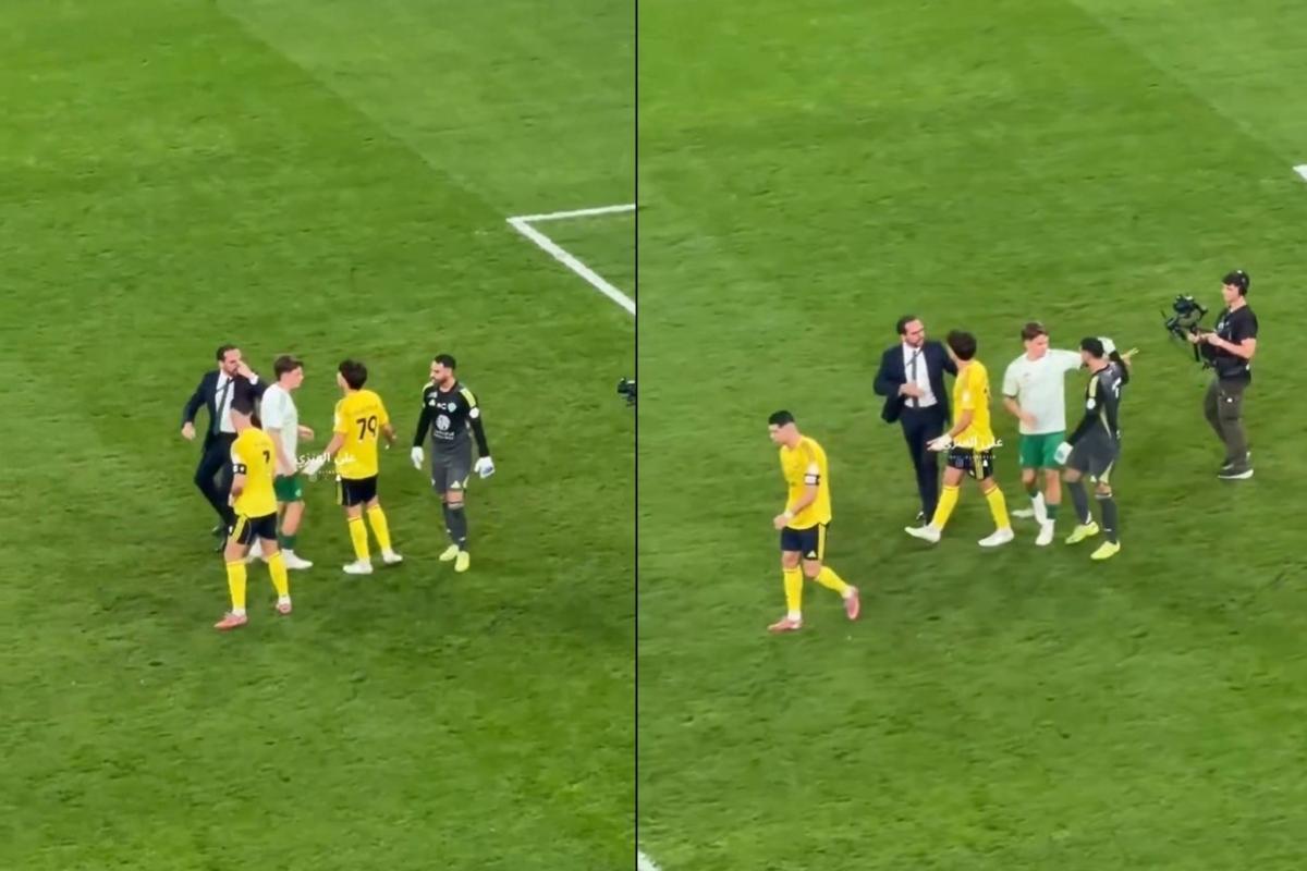 Ronaldo xử lý bóng khó hiểu, phản ứng căng thẳng sau tiếng hô 'Messi'