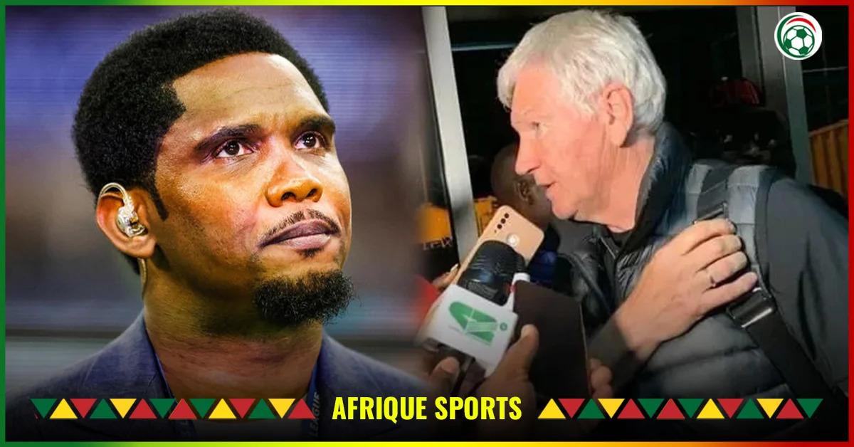 Khoảnh khắc Samuel Eto'o suýt tẩn tân HLV trưởng Cameroon 471867