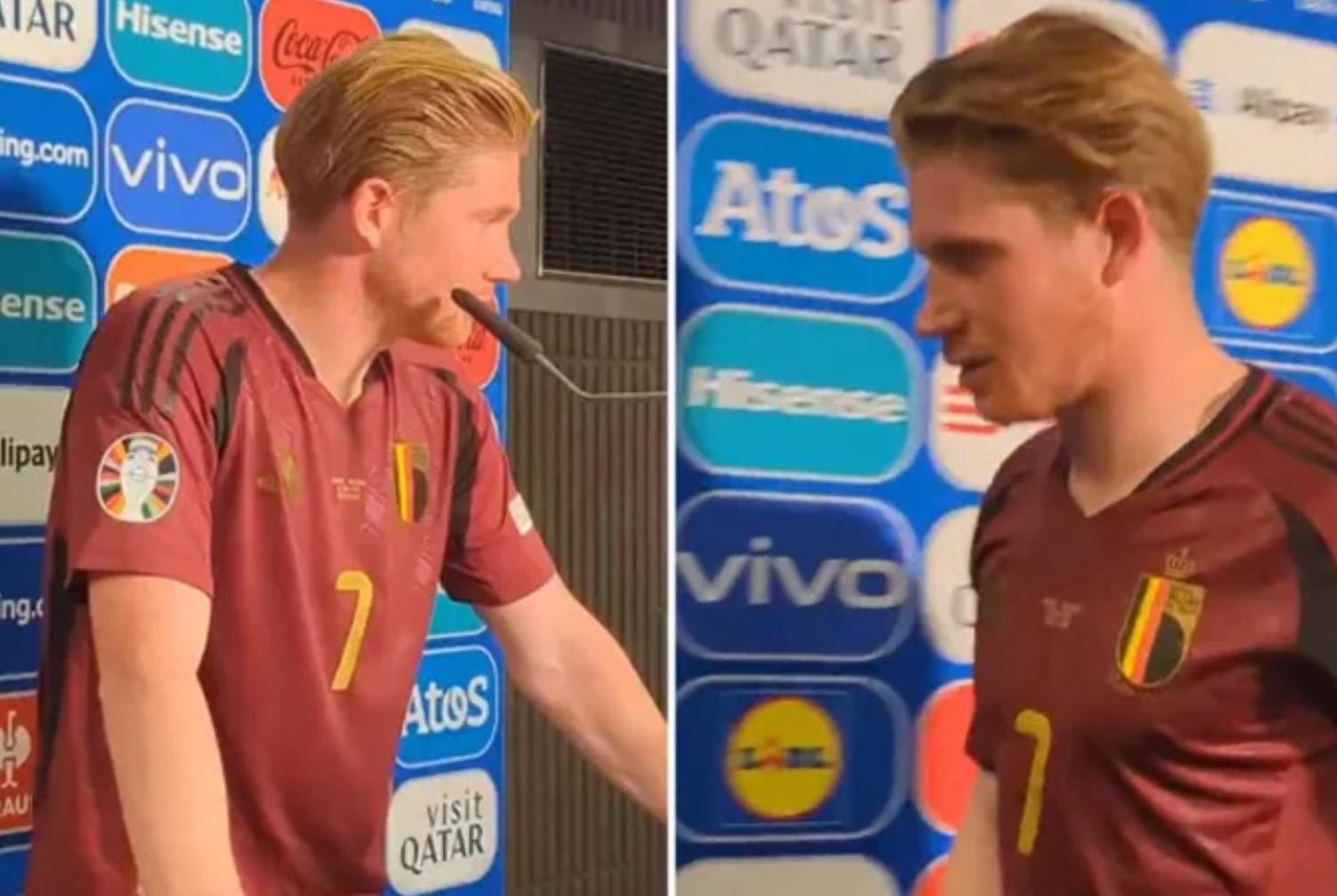 De Bruyne nổi giận mắng phóng viên khi Bỉ bị loại khỏi Euro 2024 491200