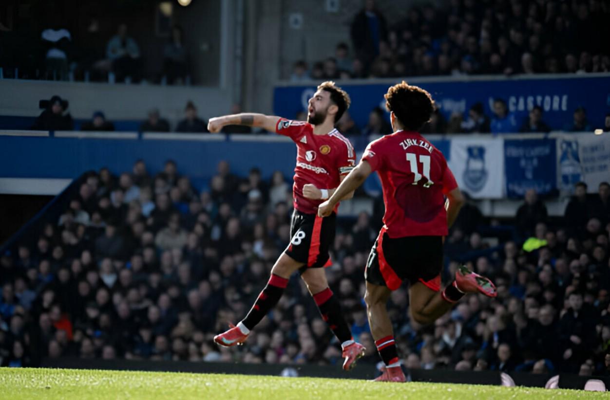 Bruno sút phạt thành bàn, MU hòa chật vật trước Everton