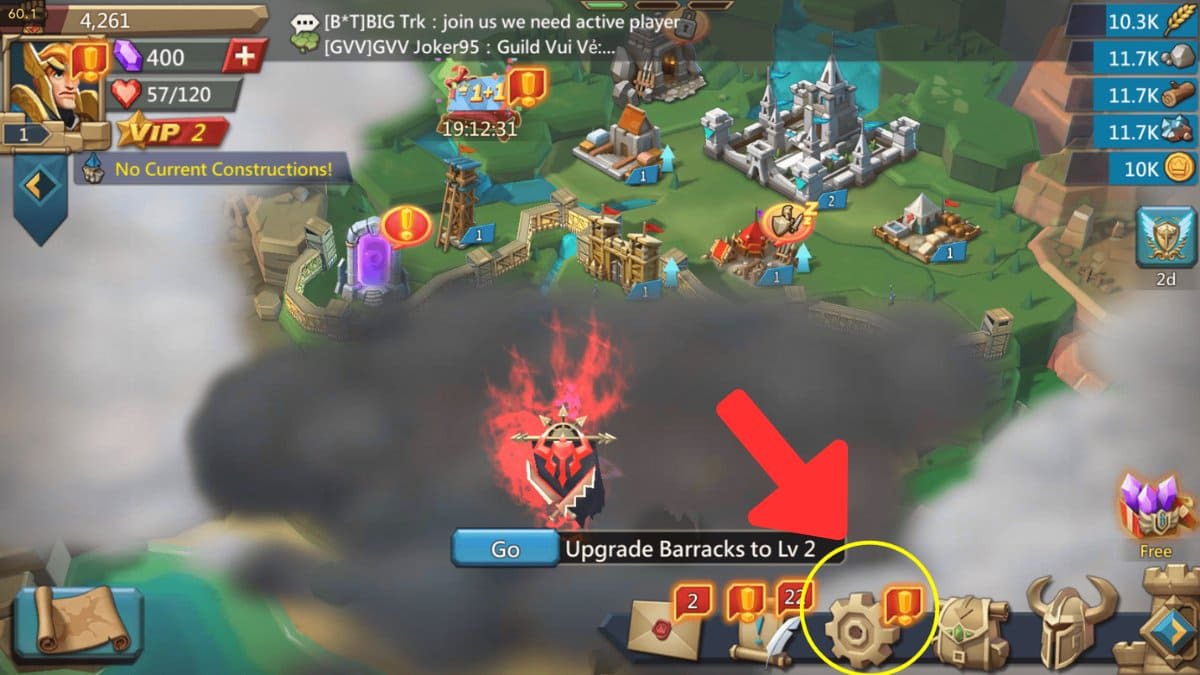 Cách tìm IGG ID Lords Mobile bước 1