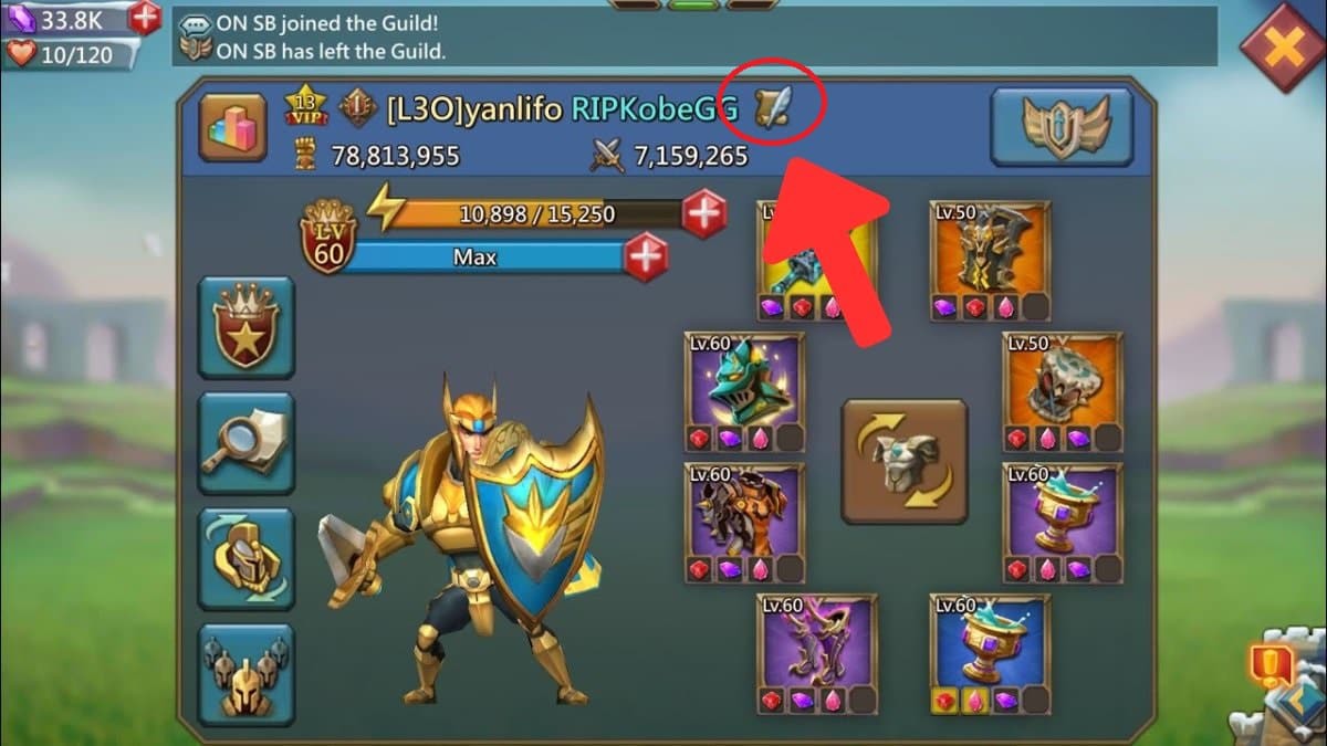 Hướng dẫn đặt tên Lords Mobile bước 2