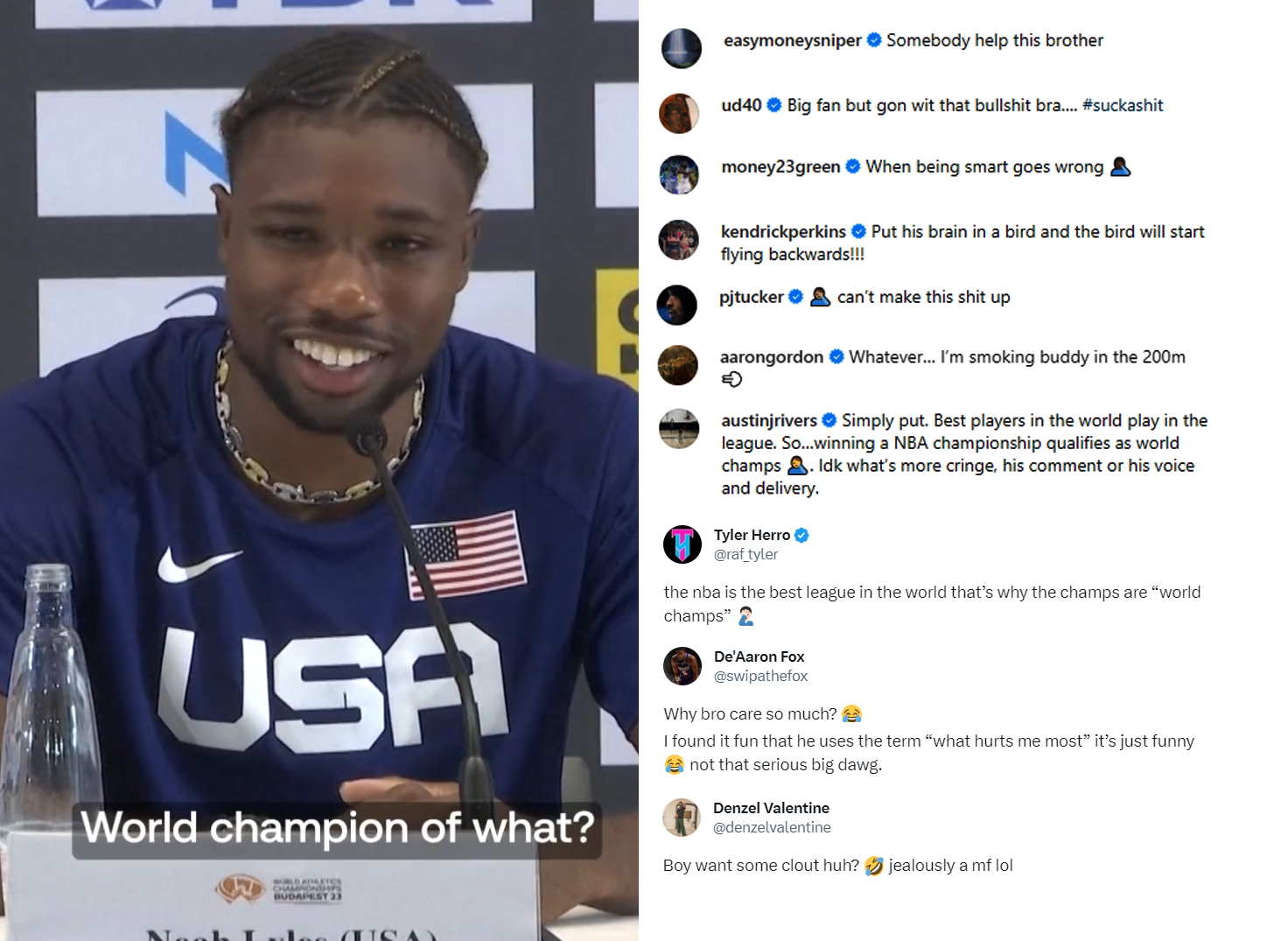 Sao điền kinh 'hả hê' sau thất bại của ĐT bóng rổ Mỹ tại FIBA World Cup 2023 324585