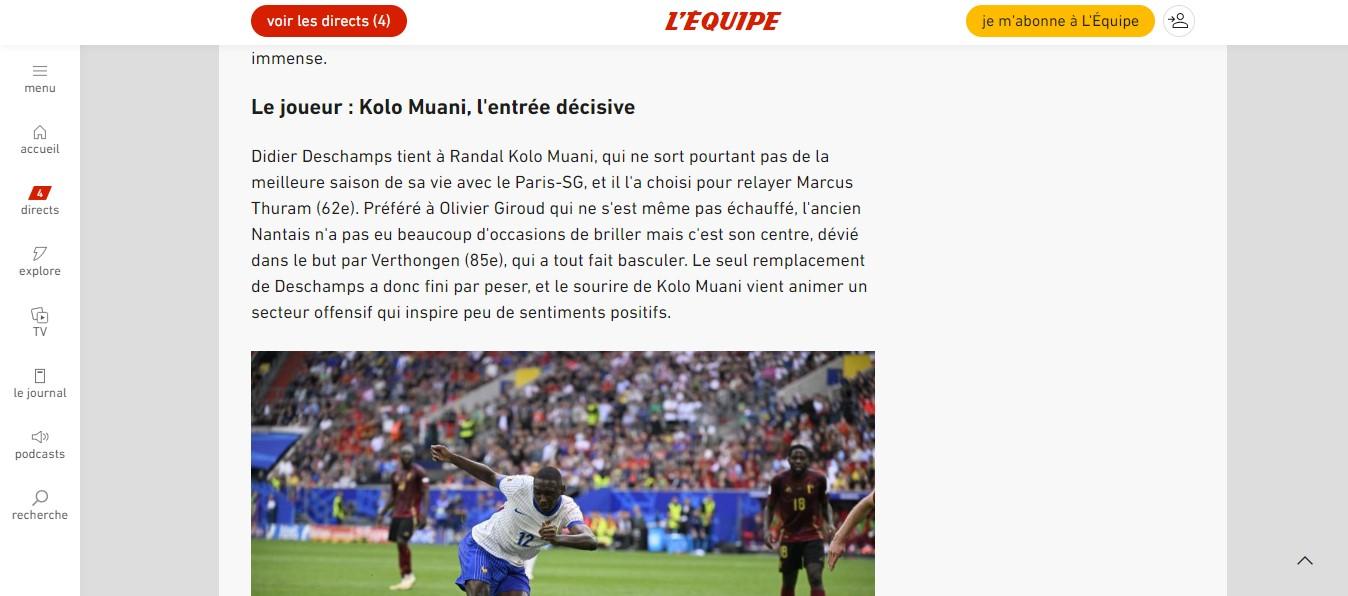 Báo Pháp: 'Kolo Muani mang đến sức sống cho Les Bleus' 491108