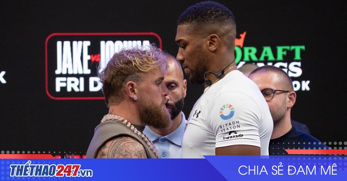 Anthony Joshua tập với 'hàng khủng' để đấu Jake Paul
