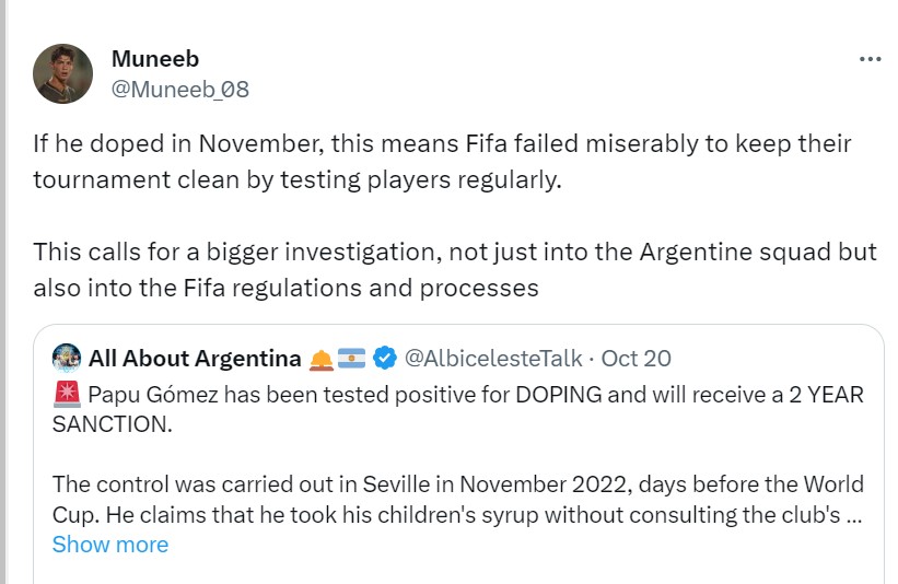 Argentina bê bối doping, Messi sẽ bị tước danh hiệu World Cup 2022? 344747