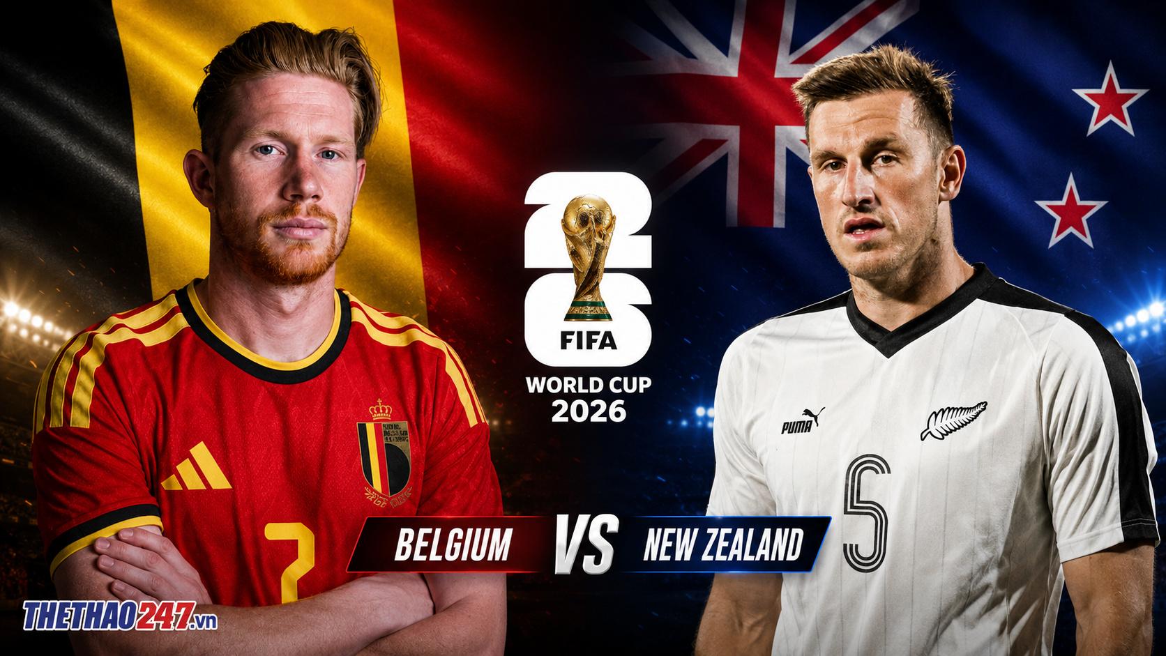 Trực tiếp bóng đá Bỉ vs New Zealand: De Bruyne đá chính