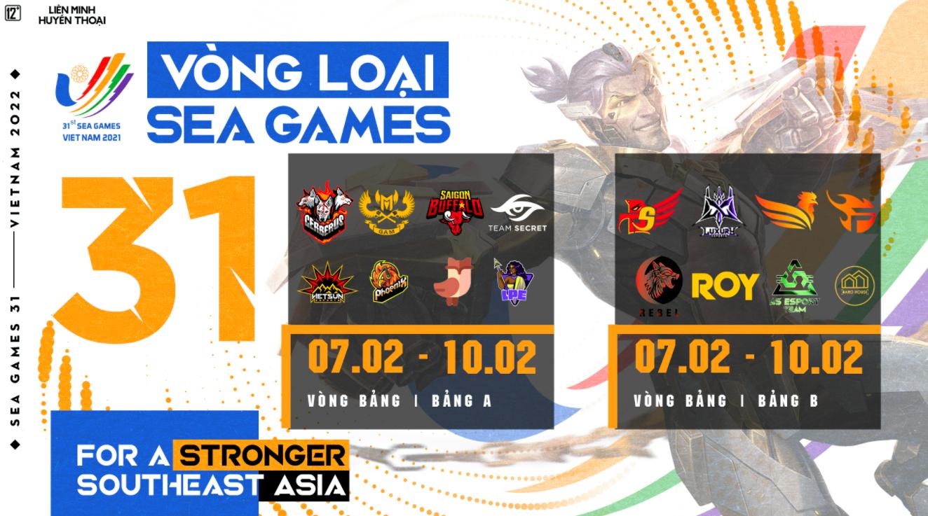 Danh sách các đội tham dự vòng loại SEA Games 31 LMHT Việt Nam