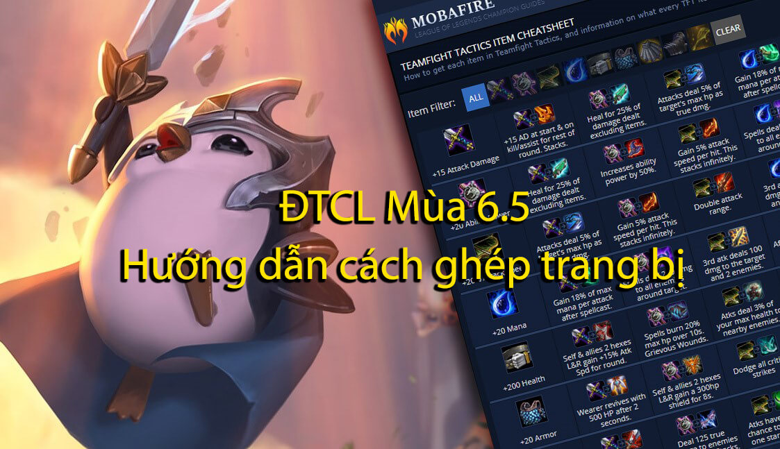 Cách ghép đồ trong DTCL Mùa 6.5