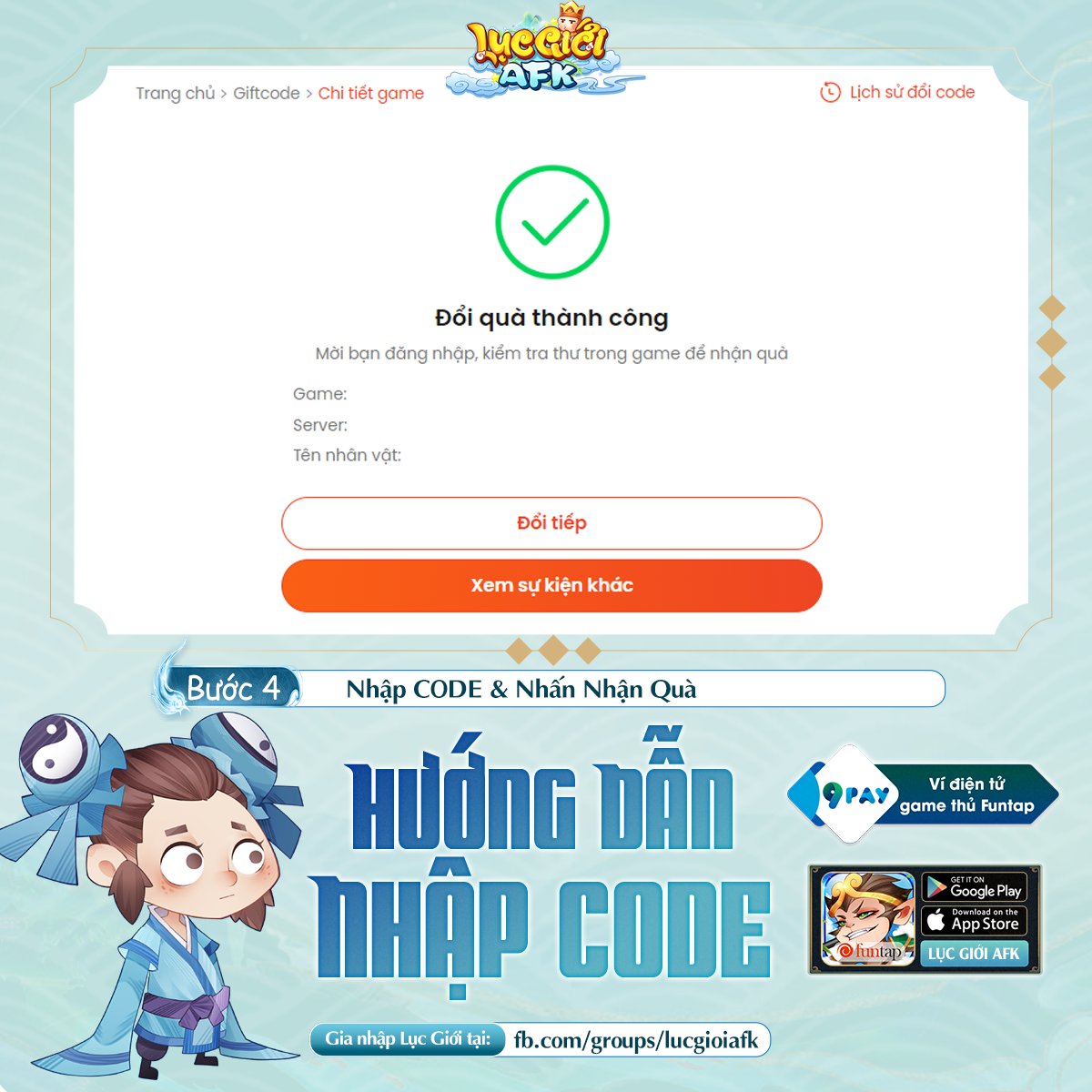 Code Lục Giới AFK mới nhất và cách nhập 326759