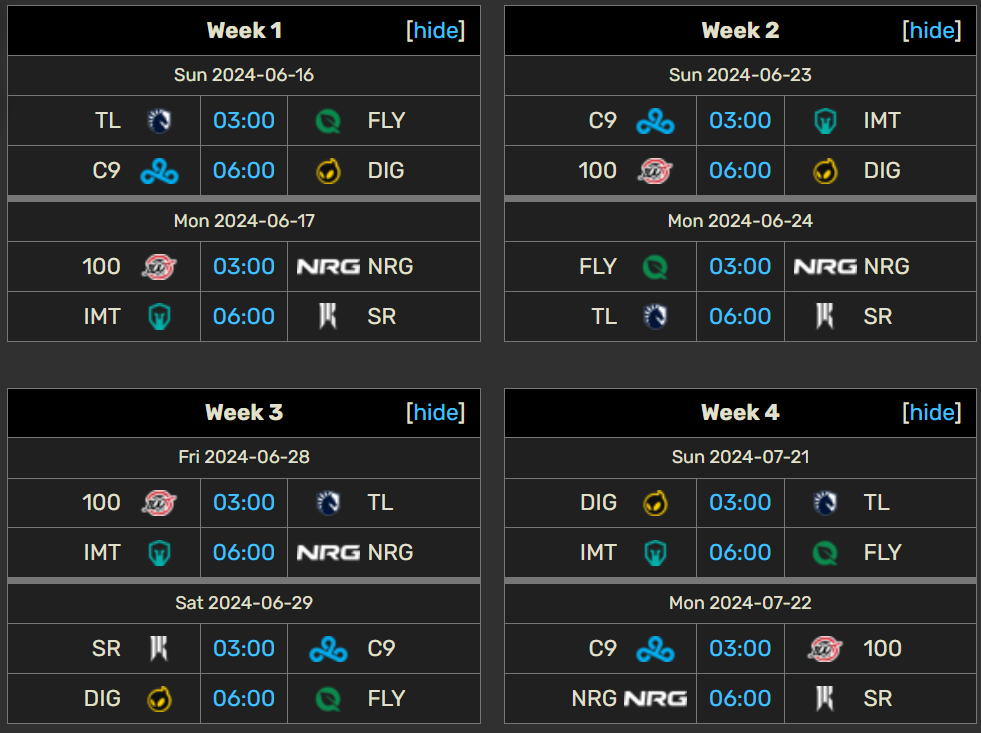 Lịch thi đấu LCS Mùa Hè 2024 LMHT mới nhất 477000