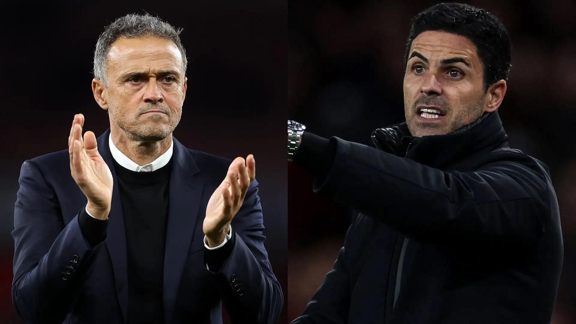 HLV Enrique phản pháo Arteta về phát ngôn Arsenal tốt hơn PSG