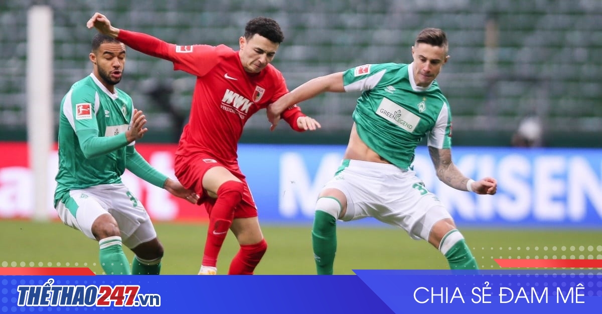 Werder Bremen đối mặt Augsburg trong trận cầu sinh tử tại Weserstadion