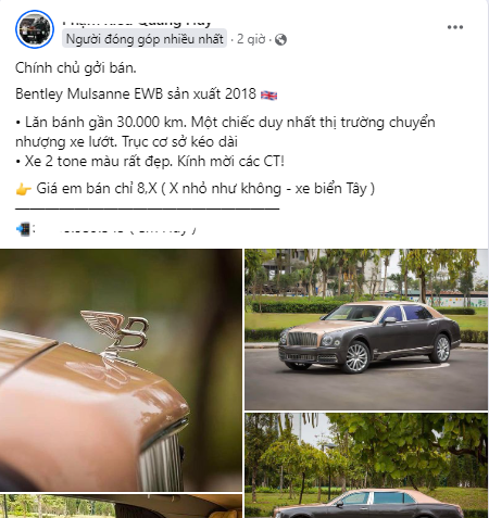 Bentley Mulsanne EWB vừa chạy 30.000 km bất ngờ rao bán chỉ hơn 8 tỷ đồng 460851