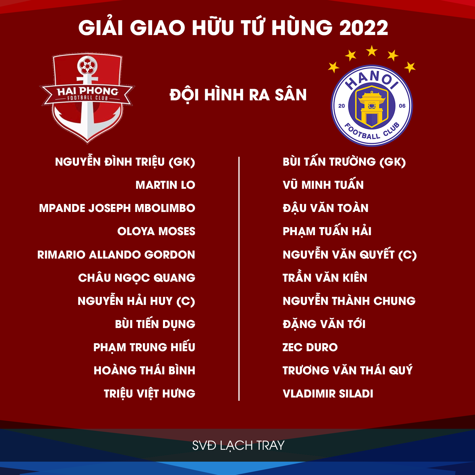 Trực tiếp Hải Phòng vs Hà Nội: Đã có đội hình ra sân 147397