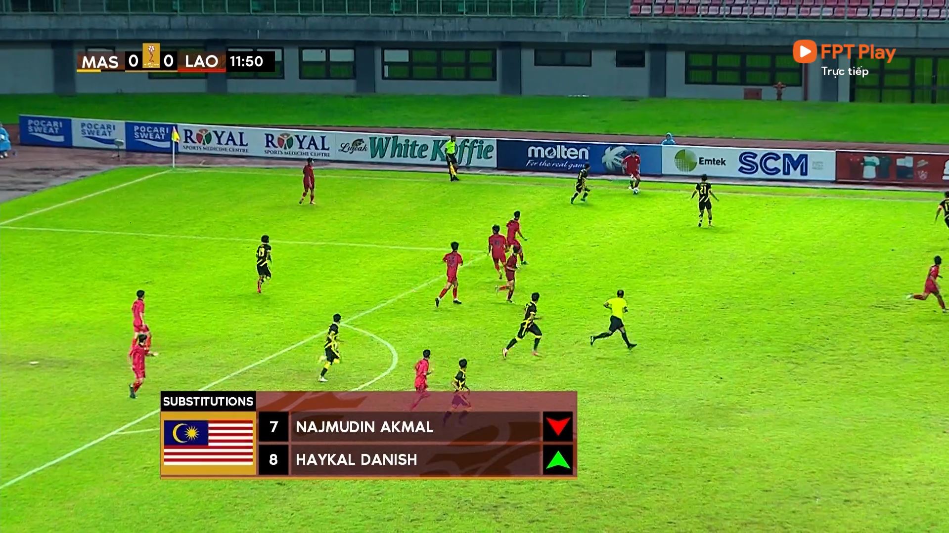 Trực tiếp U19 Lào 0-0 U19 Malaysia: Đôi công hấp dẫn 158528