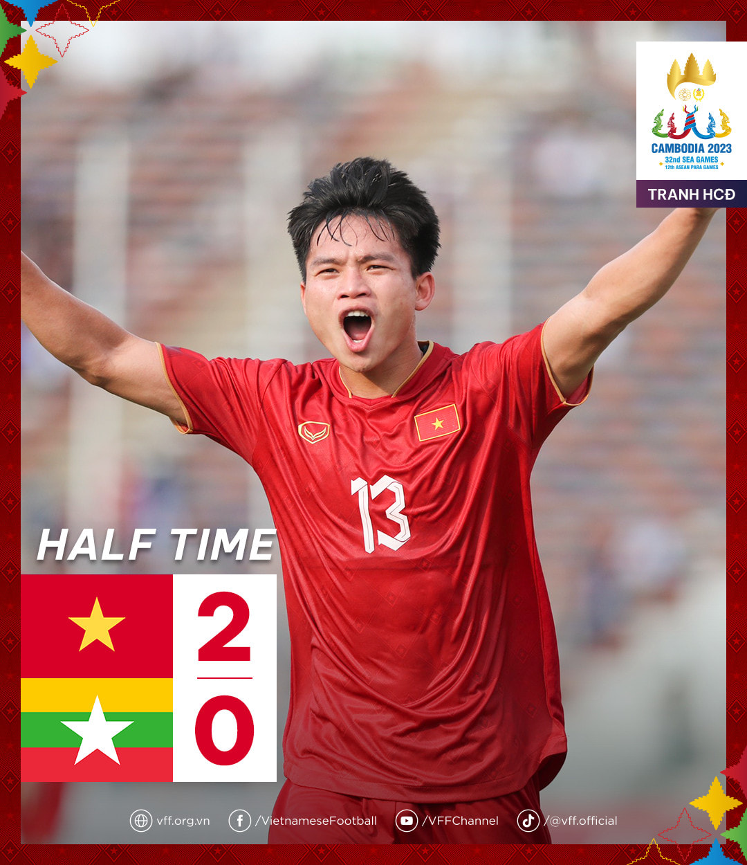 Trực tiếp U22 Việt Nam 2-0 U22 Myanmar: Lại là Hồ Văn Cường 280824