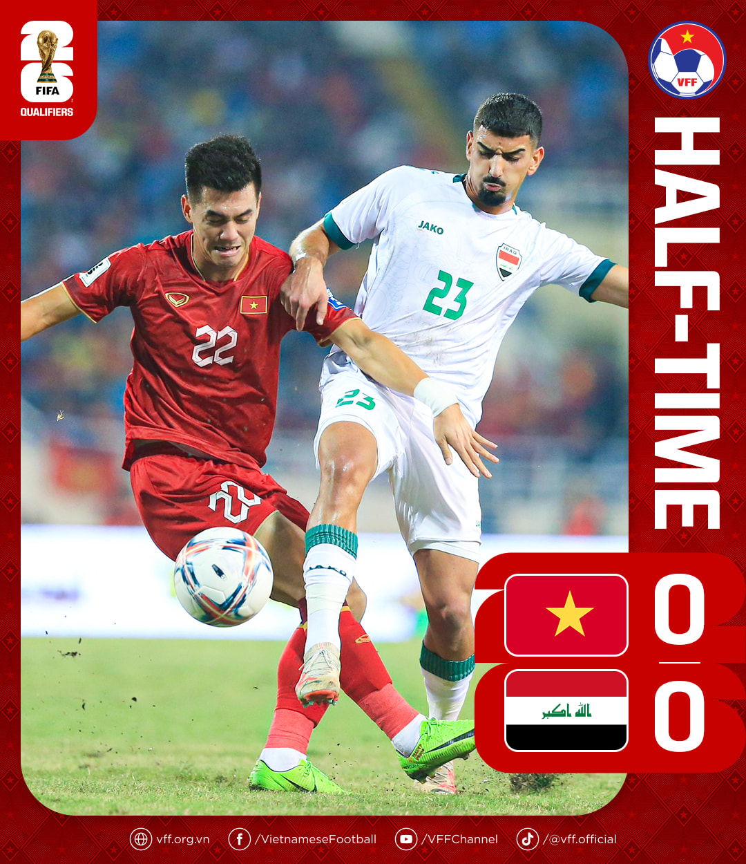 Trực tiếp Việt Nam 0-0 Iraq: Đội khách áp đảo 360123