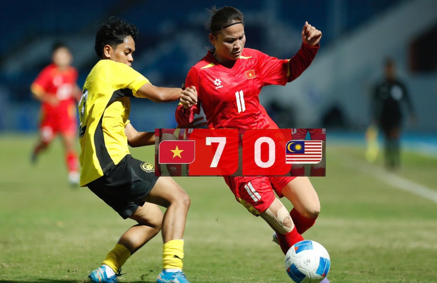 Thắng 7-0, Việt Nam khiến Malaysia thua trận đậm nhất lịch sử