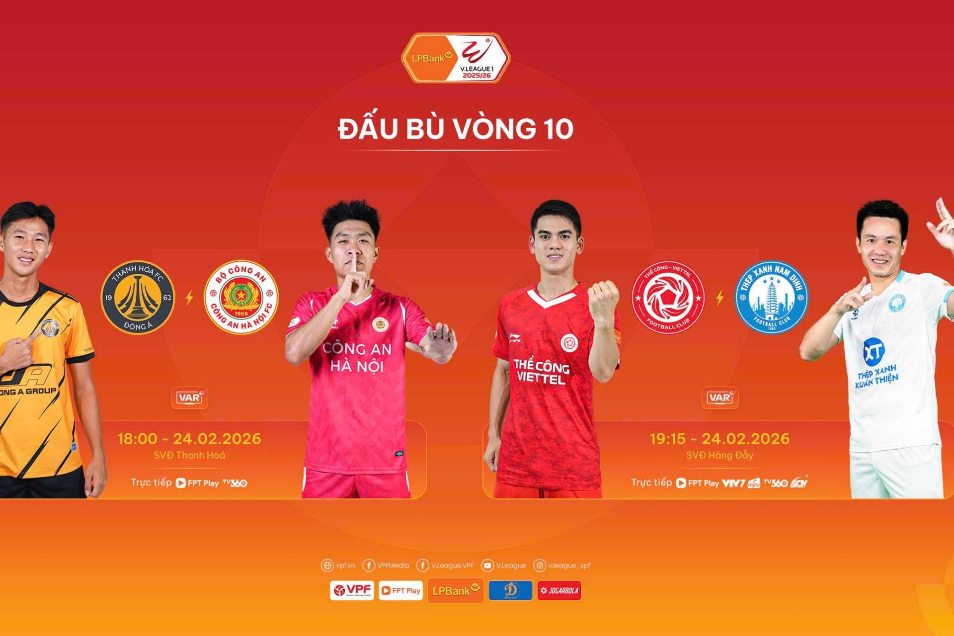 V-League khai xuân bằng 2 trận đá bù vòng 10