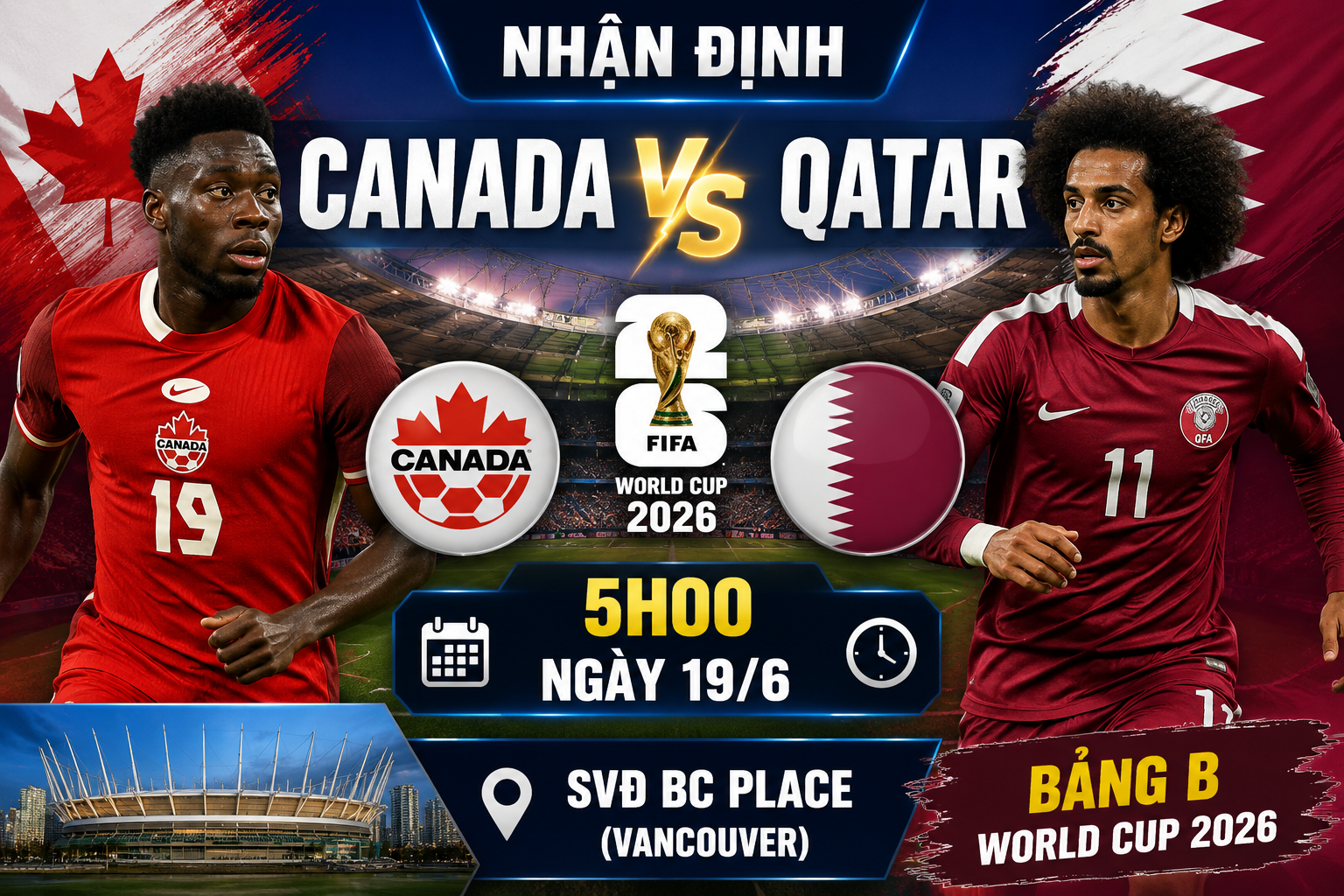 Nhận định Canada vs Qatar: Cơ hội thắng không thể bỏ lỡ