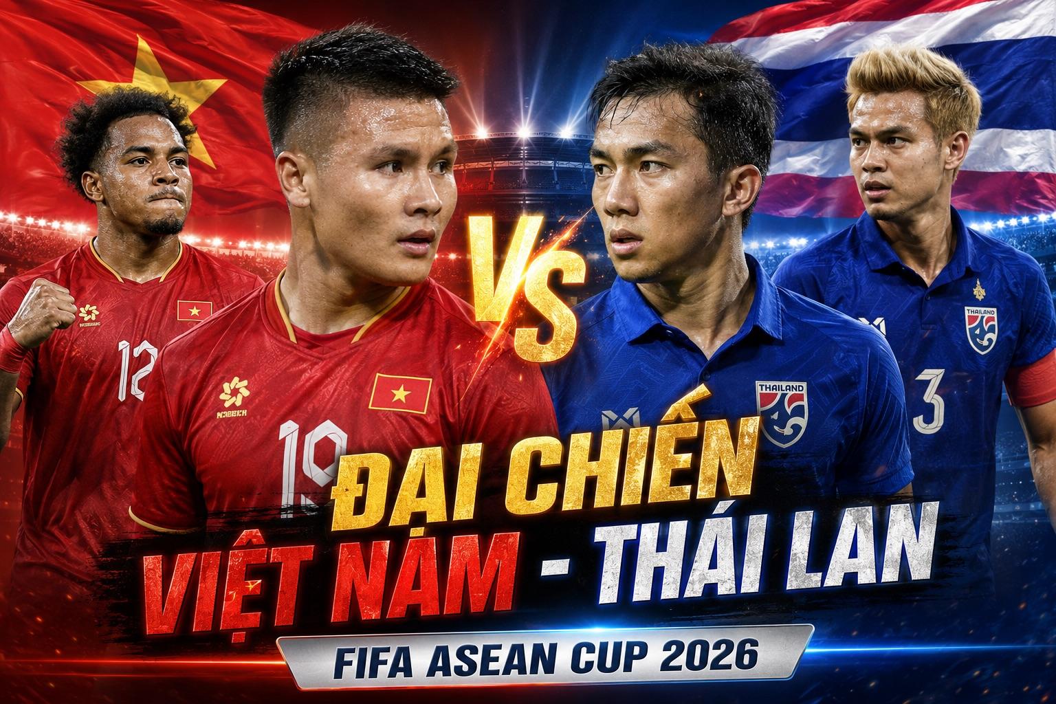 CHÍNH THỨC: ĐT Việt Nam đối đầu Thái Lan tại FIFA ASEAN Cup