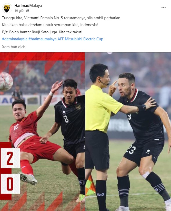 CĐV Malaysia đòi trả thù Văn Hậu ở trận chung kết AFF Cup 2022 240986CĐV Malaysia đòi trả thù Văn Hậu ở trận chung kết AFF Cup 2022 240986