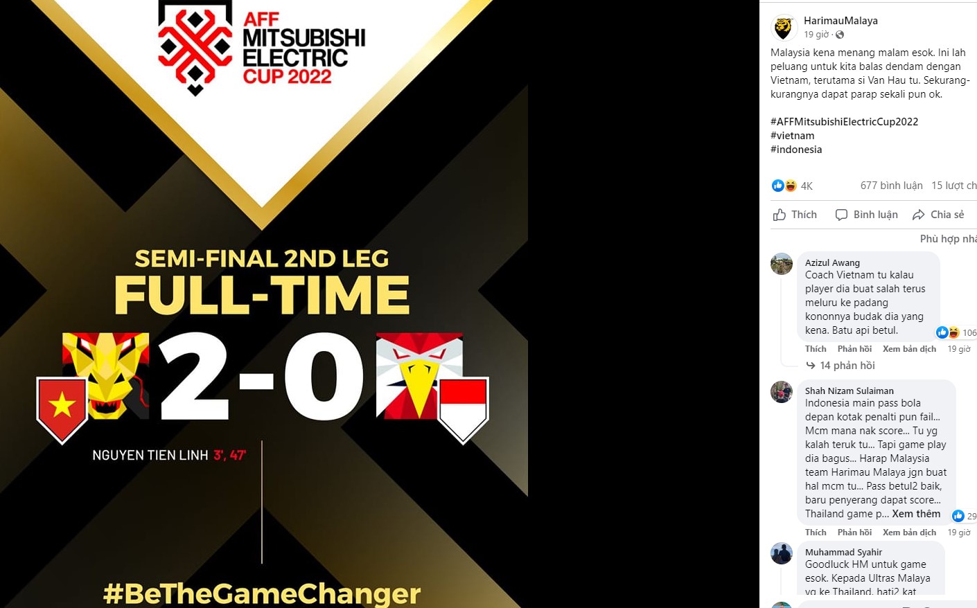 CĐV Malaysia đòi trả thù Văn Hậu ở trận chung kết AFF Cup 2022 240987CĐV Malaysia đòi trả thù Văn Hậu ở trận chung kết AFF Cup 2022 240987