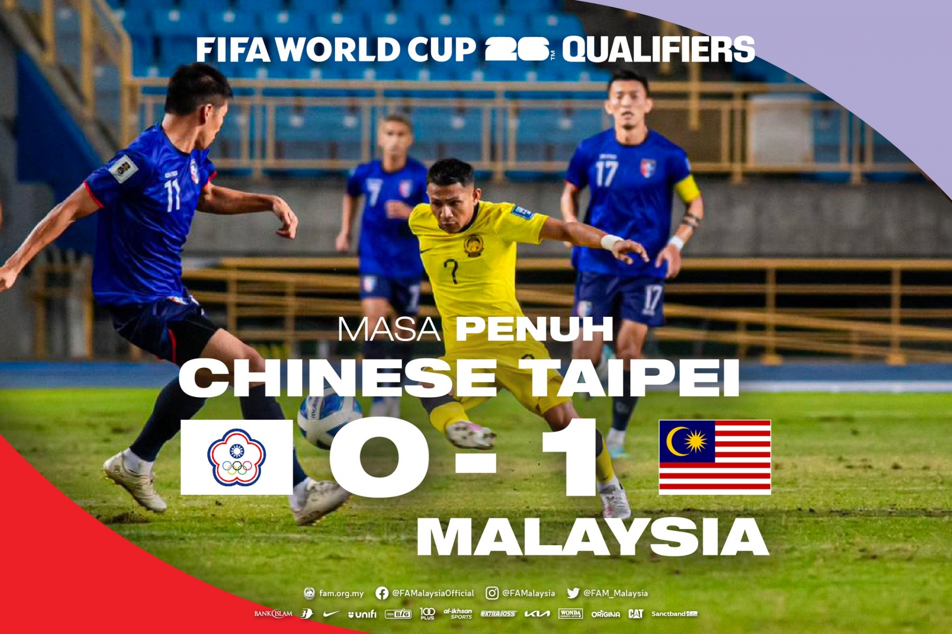 Đánh bại Đài Loan, Malaysia mở toang cánh cửa đi tiếp ở VL World Cup 360211