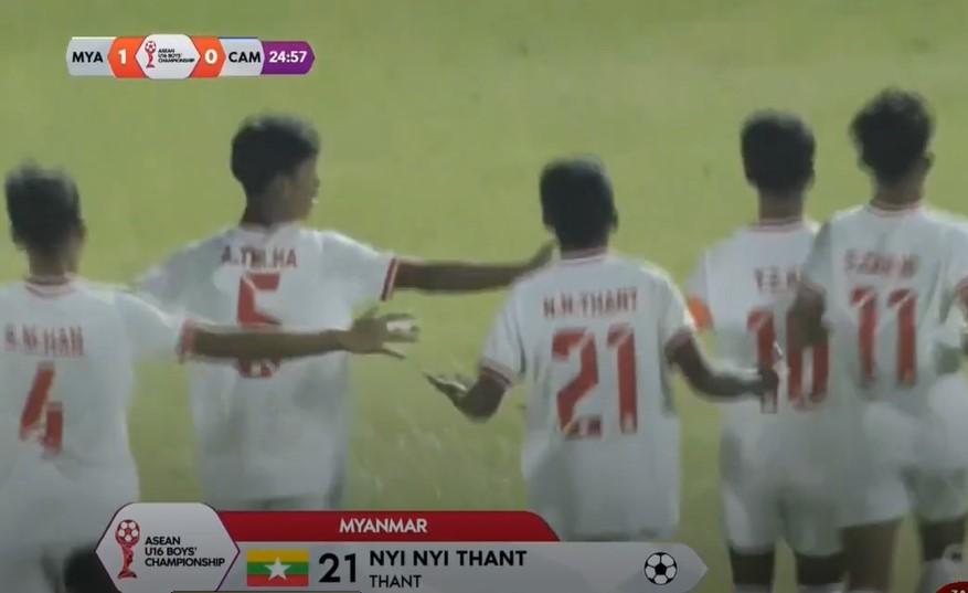 Trực tiếp U16 Myanmar 1-0 U16 Campuchia: Vượt lên dẫn trước 485669