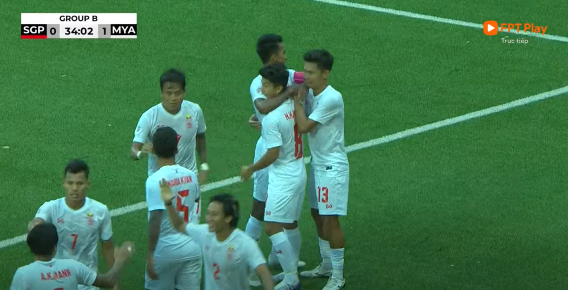 Trực tiếp Singapore 0-1 Myanmar: Myanmar mở tỉ số 235734