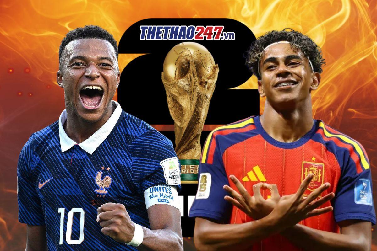 Trực tiếp bóng đá Pháp vs Tây Ban Nha, 2h00 hôm nay 15/7