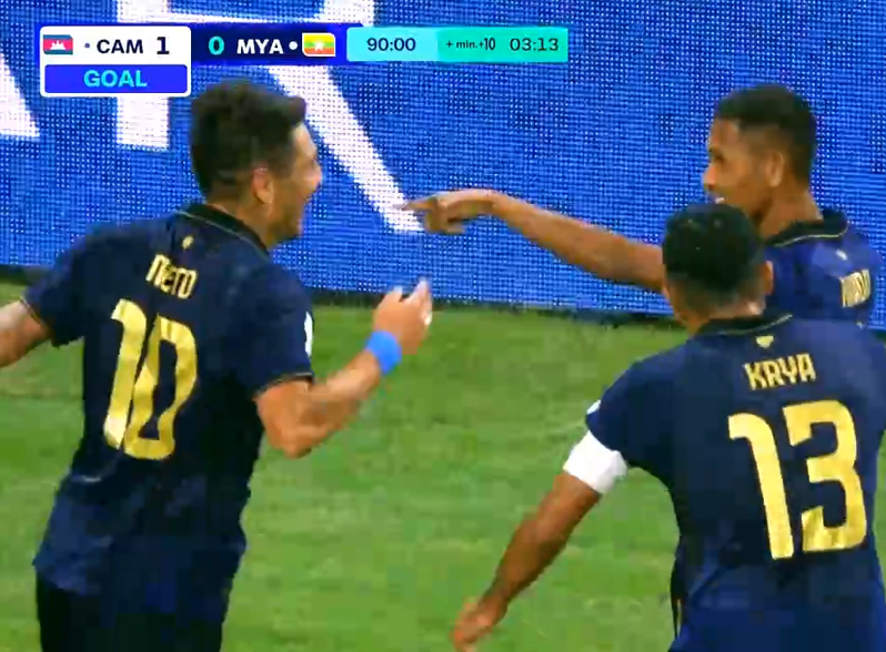 Trực tiếp Campuchia 1-0 Myanmar: Siêu phẩm sút xa