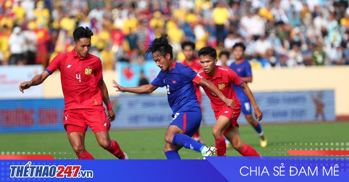 thumbnail - Thắng đậm Lào, U23 Campuchia vươn lên ngôi đầu bảng SEA Games 31