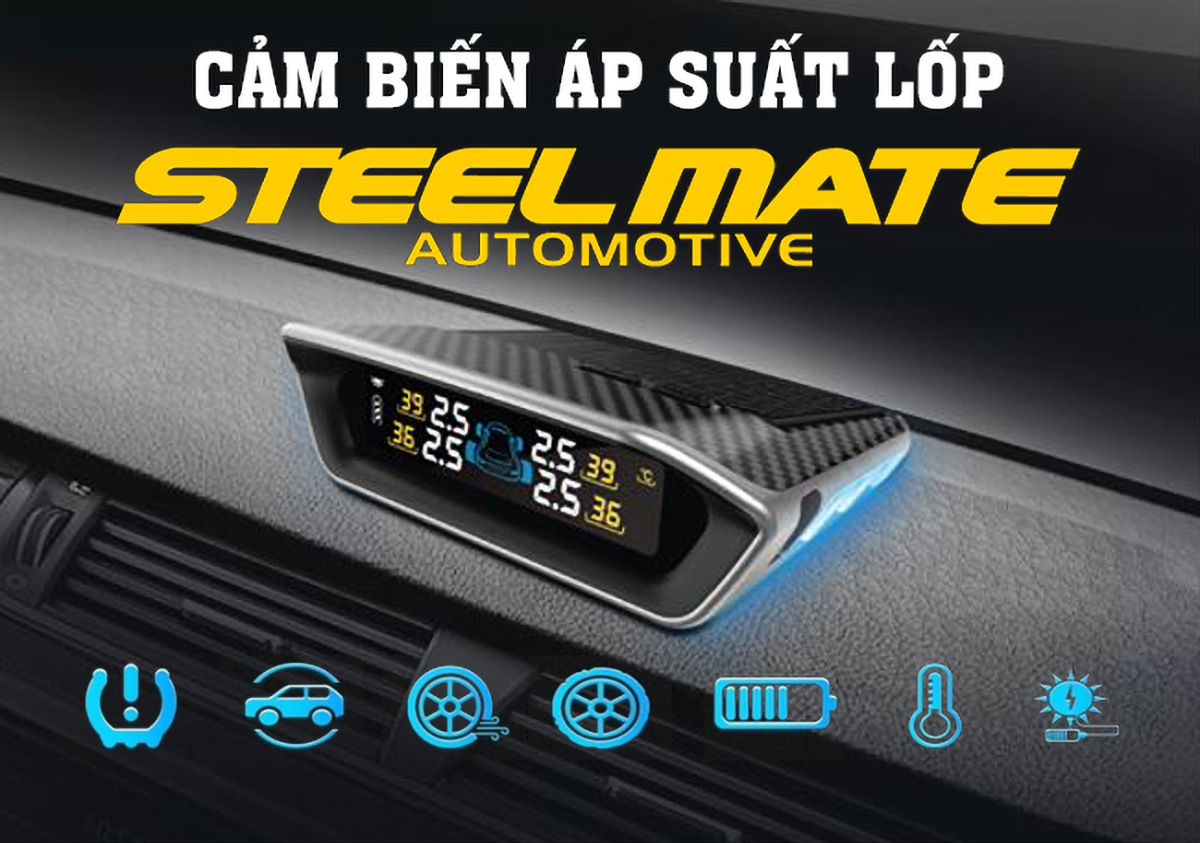 Cảm biến áp suất lốp Steelmate: Ưu, nhược điểm và bảng giá