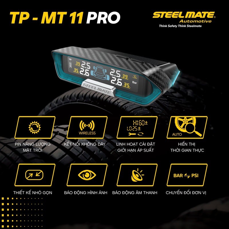 Cảm biến áp suất lốp Steelmate TP-MT11 Pro