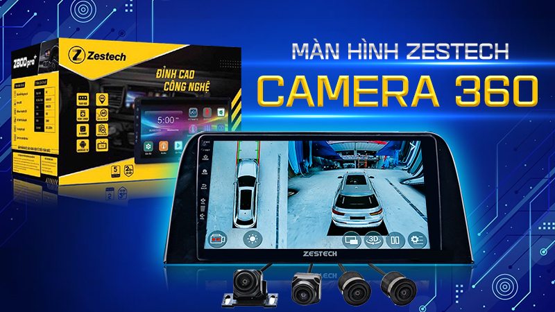 Màn hình Android tích hợp camera 360 độ Zestech 