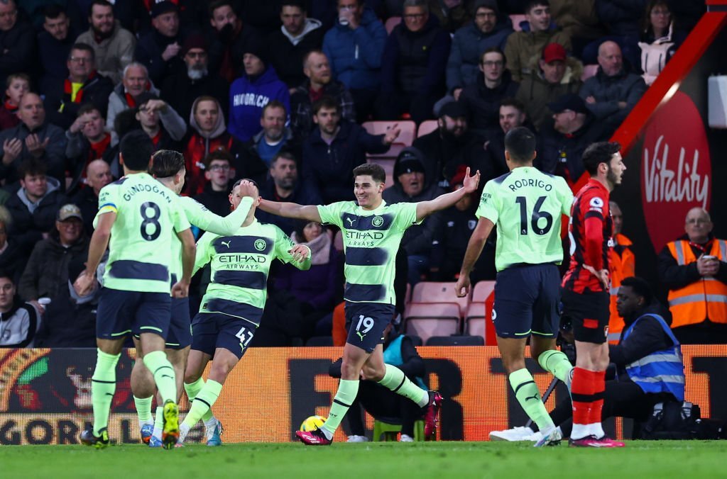 Trực tiếp Man City 1-0 Bournemouth: Alvarez mở tỷ số 252217