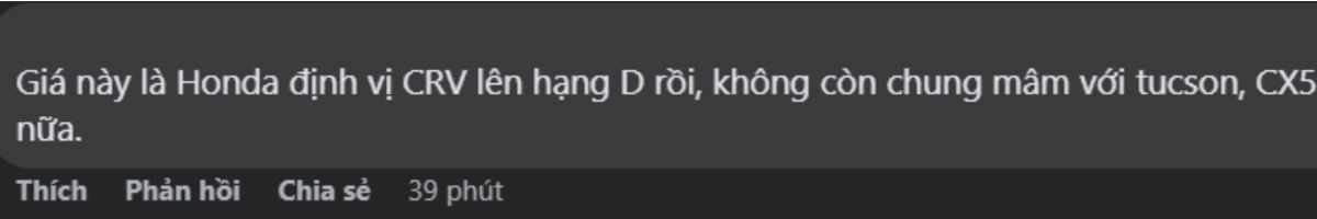 Người dùng phản ứng thế nào trước giá bán vượt dự kiến của Honda CR-V thế hệ mới? 346151