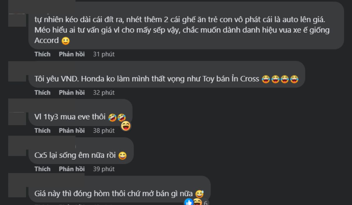 Người dùng phản ứng thế nào trước giá bán vượt dự kiến của Honda CR-V thế hệ mới? 346152