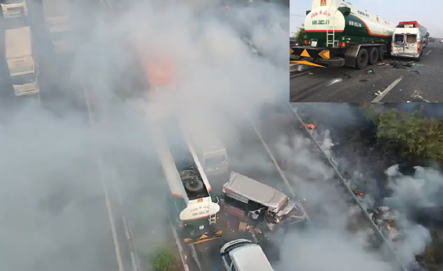 Cảnh báo nguy cơ tai nạn giao thông từ việc đốt cỏ, rác gần đường cao tốc 427158