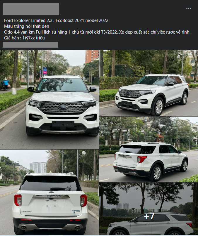 Lăn bánh 2 năm, SUV 7 chỗ Ford Explorer lên sàn xe cũ với giá khó tin 455723