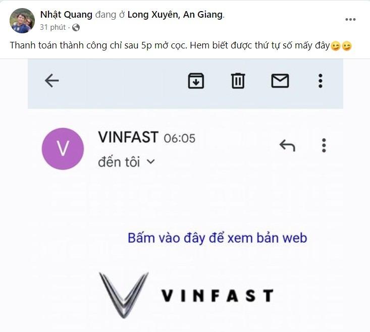 VinFast VF 3 mở đặt cọc ngày đầu tiên: Cộng đồng mạng thi nhau khoe chốt đơn thành công 461667