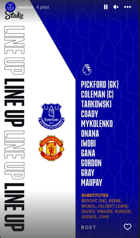 Trực tiếp Everton vs MU, 01h00 ngày 10/10 200145