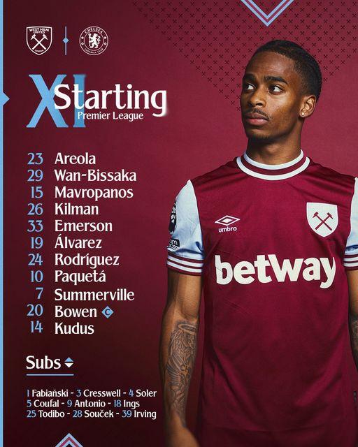 Trực tiếp West Ham vs Chelsea: Sancho đá chính 531314