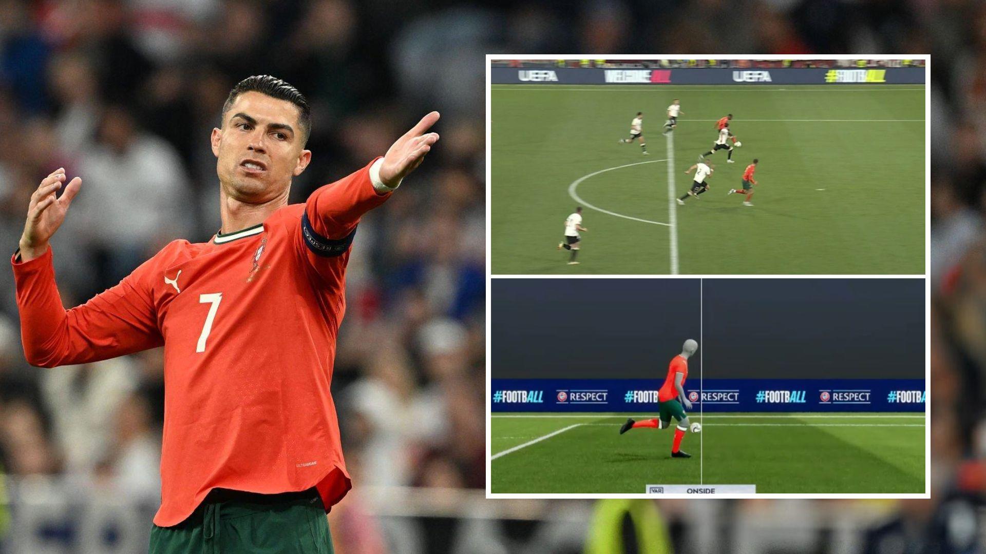 Tại sao bàn thắng của Ronaldo không việt vị?