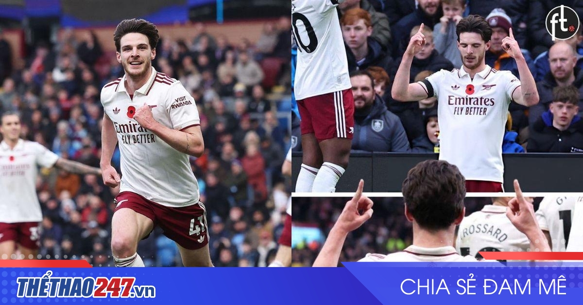 Declan Rice gửi thông điệp nghẹn ngào sau bàn thắng cho Arsenal